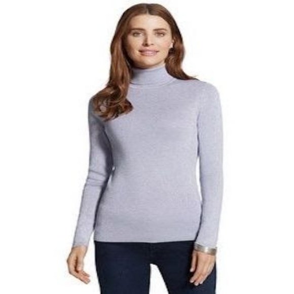 {Chico's} Pastel Blue Violet Ellie Turtleneck  NWT - Picture 5 of 5